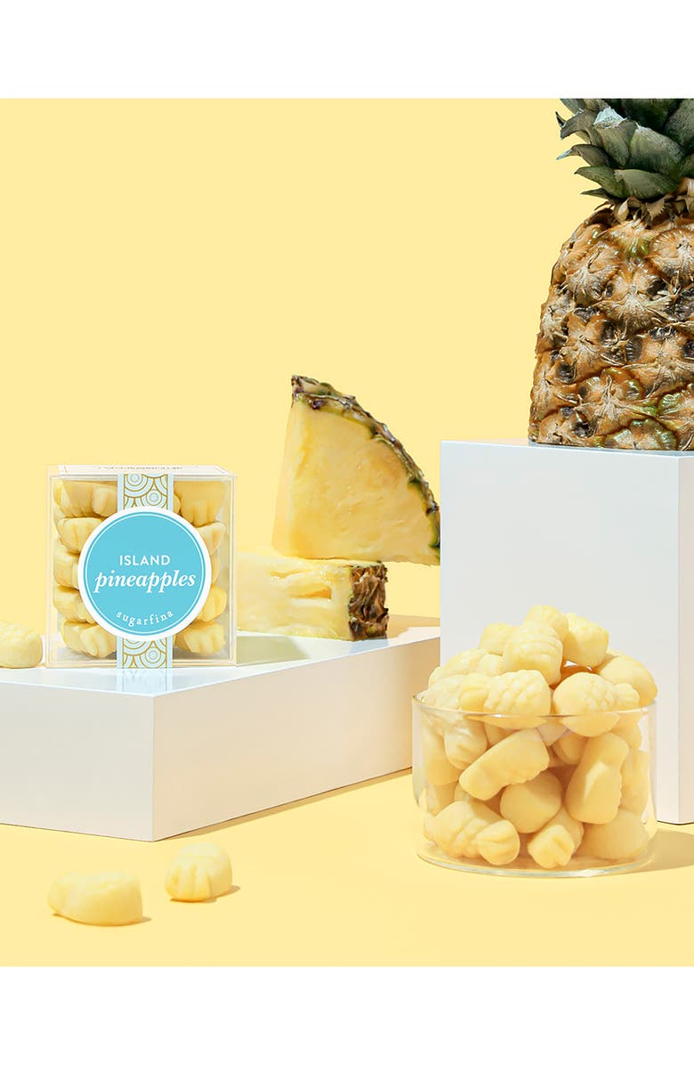 sugarfina Island Pineapples Set of 3 Candy Cube, Alternate, color, Blue