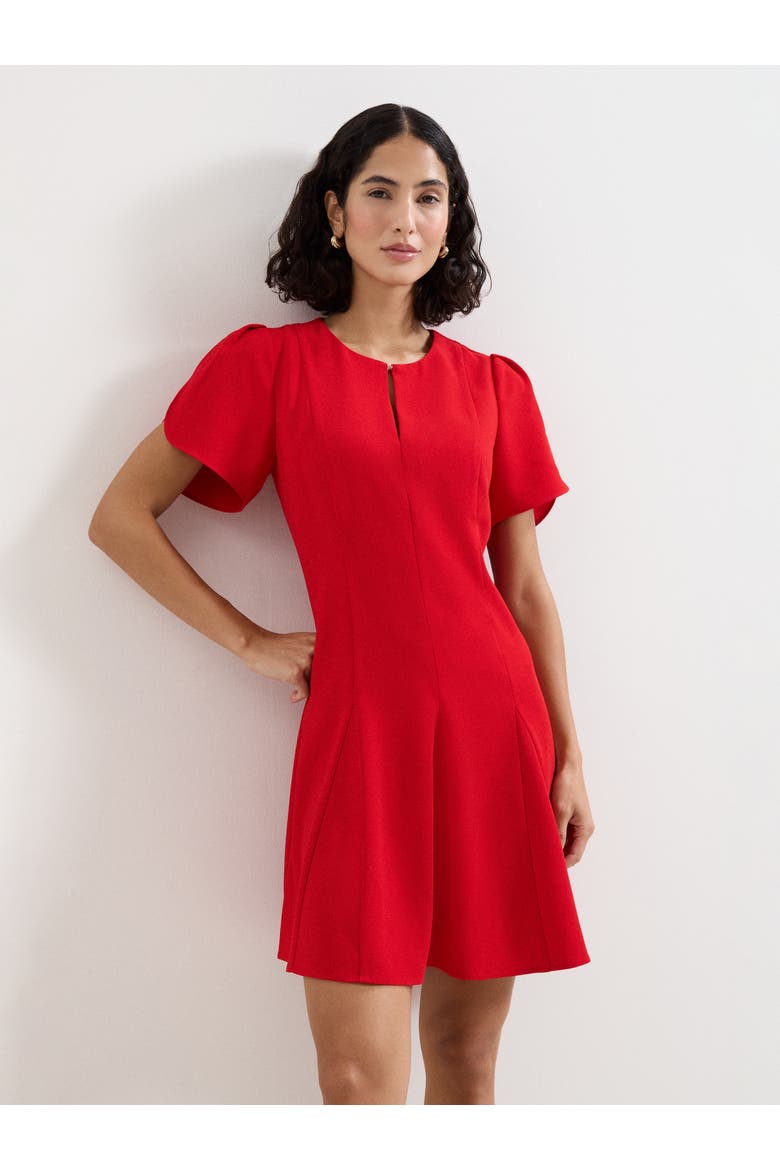Elia Fit-Flare Mini Dress, Main, color, Red