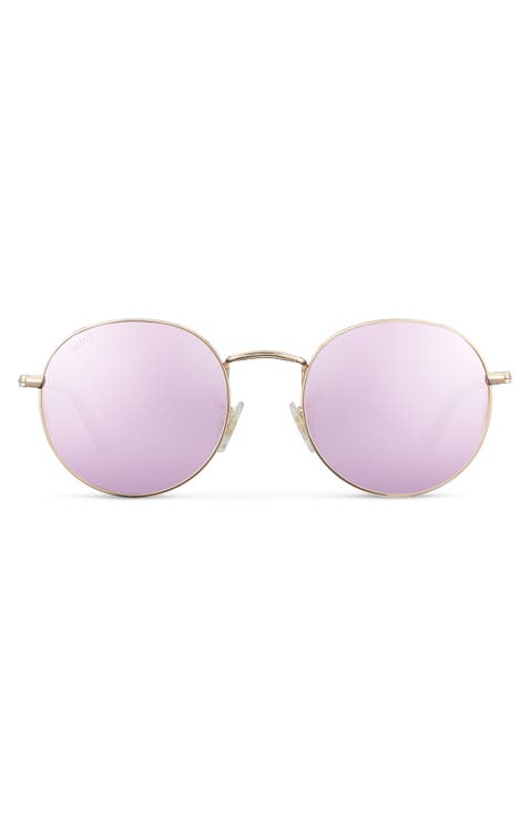 Nevada - 50mm Round Polarized Metal Sunglasses