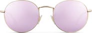 WMP Eyewear Nevada - 50mm Round Polarized Metal Sunglasses