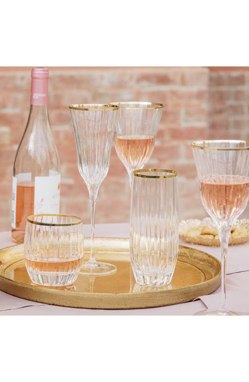 Vietri Natalia Stemmed Wine Glass In Gold
