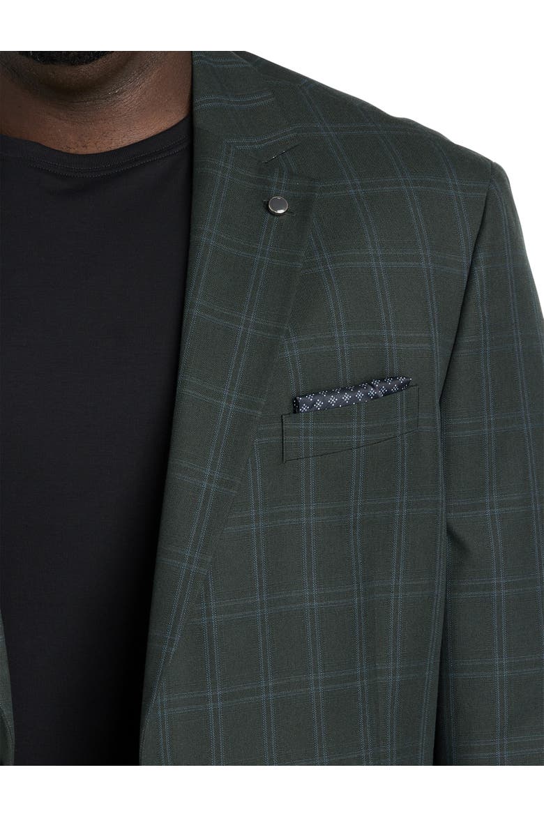 Big & Tall  Windowpane Sport Coat, Alternate, color, GREEN