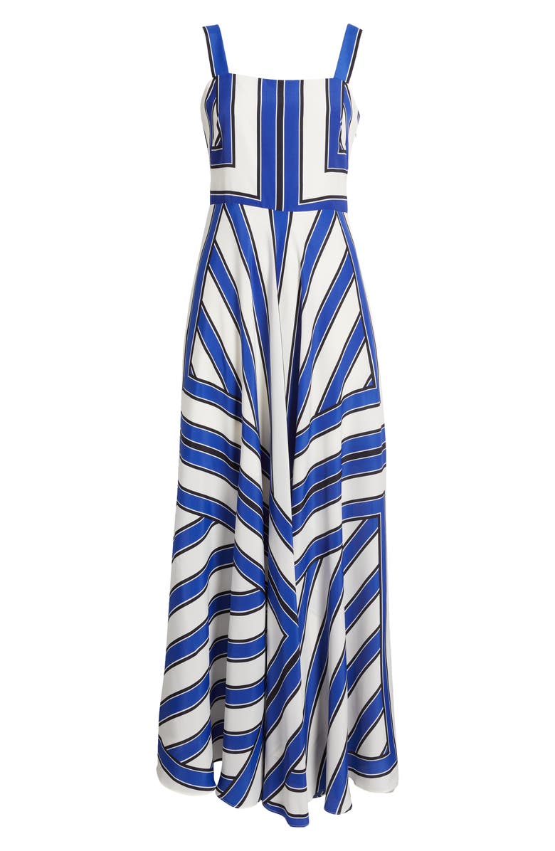 Eliza J Stripe Scarf Sleeveless Maxi Dress, Main, color,