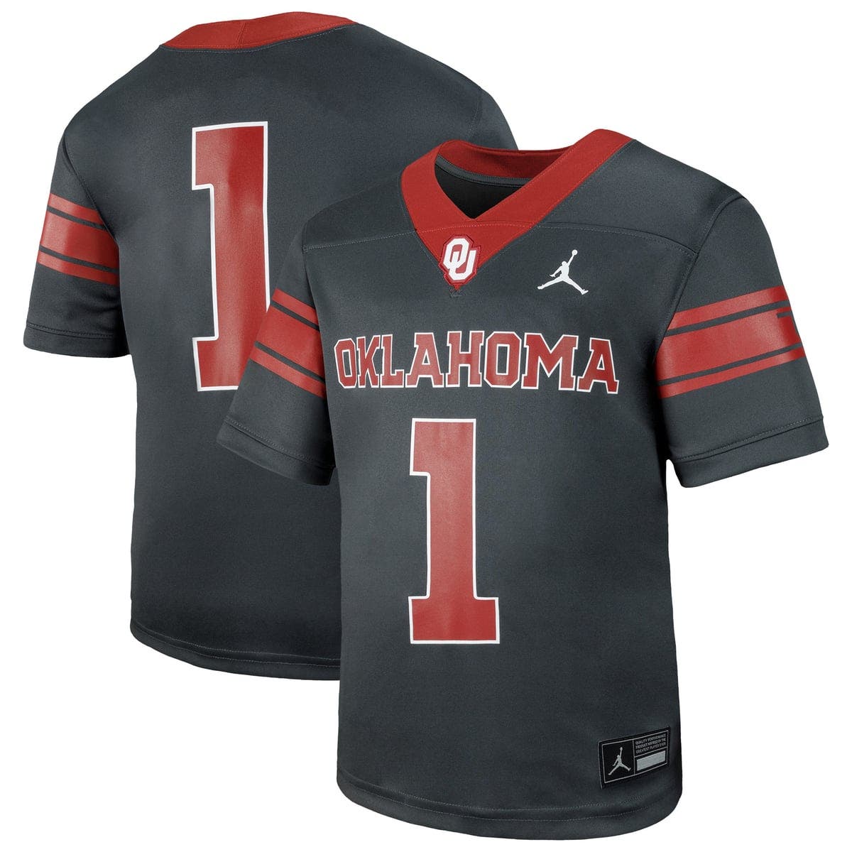 Jordan Brand Toddler Jordan Brand #1 Anthracite Oklahoma Sooners ...