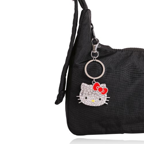 Hello Kitty Crystal Necklace & Keychain Gift Set In Metallic
