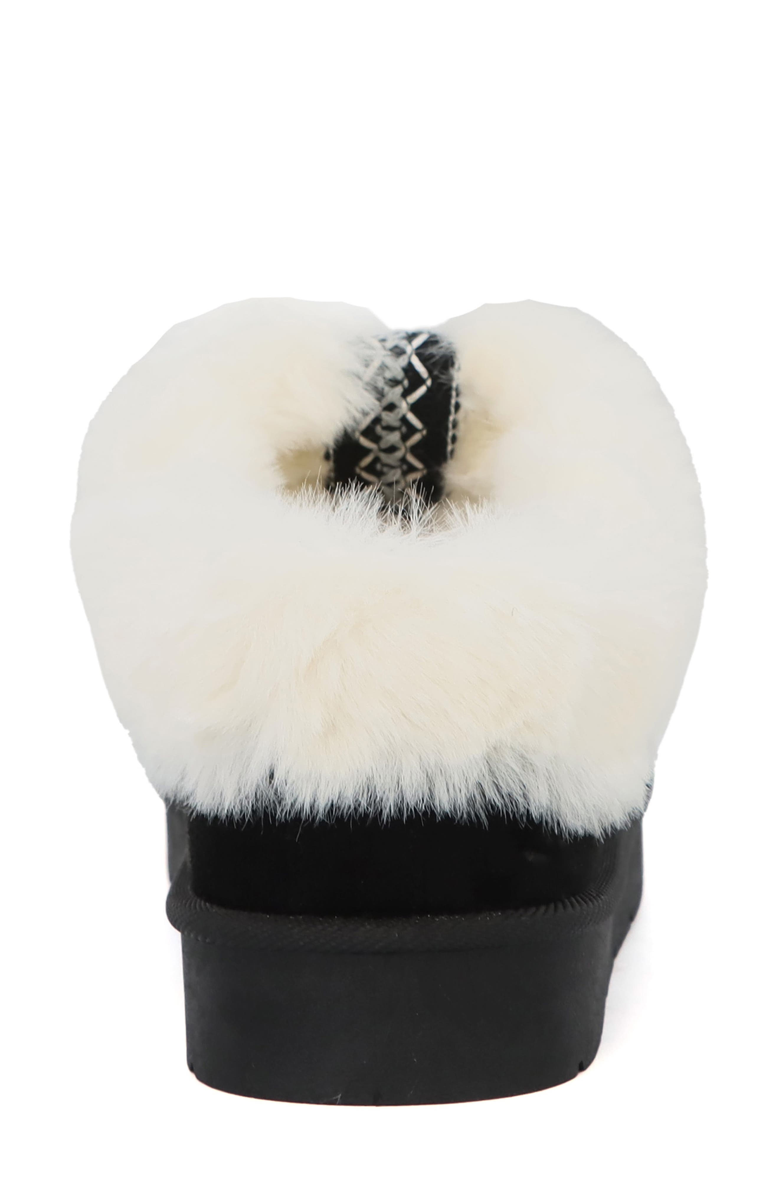 Pembroke Faux Fur Lined Slipper, Alternate, color, BLACK