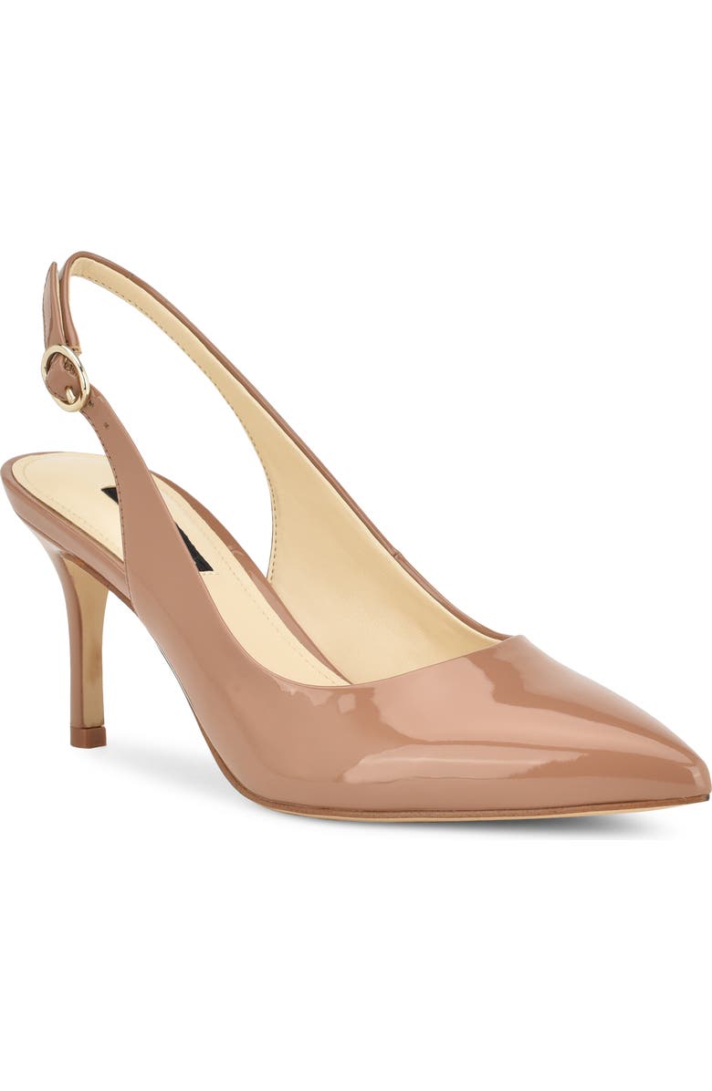 Nine West Menora Slingback Pointed Toe Pump, Main, color, Medium Natural