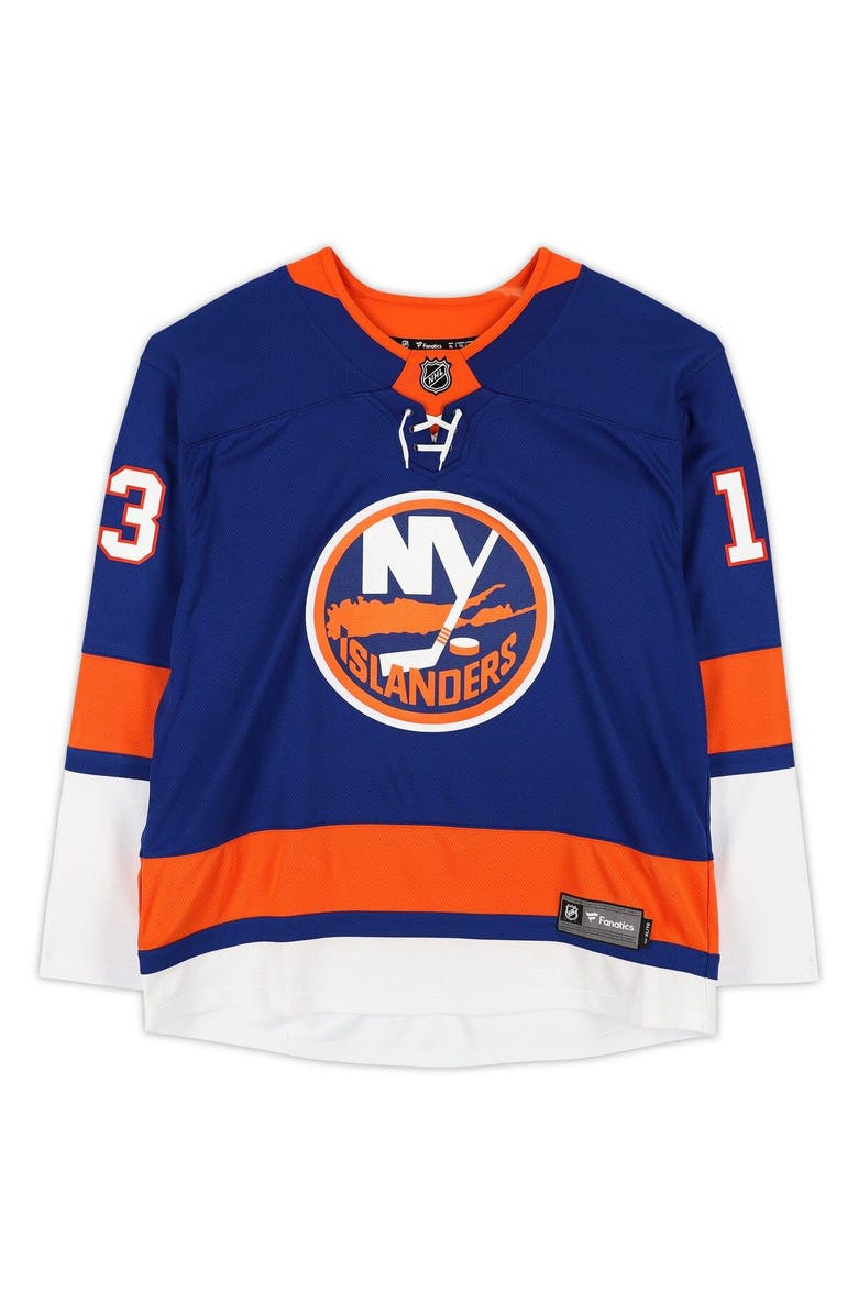 FANATICS AUTHENTIC Mathew Barzal New York Islanders Autographed Blue Fanatics Breakaway Jersey, Alternate, color, 