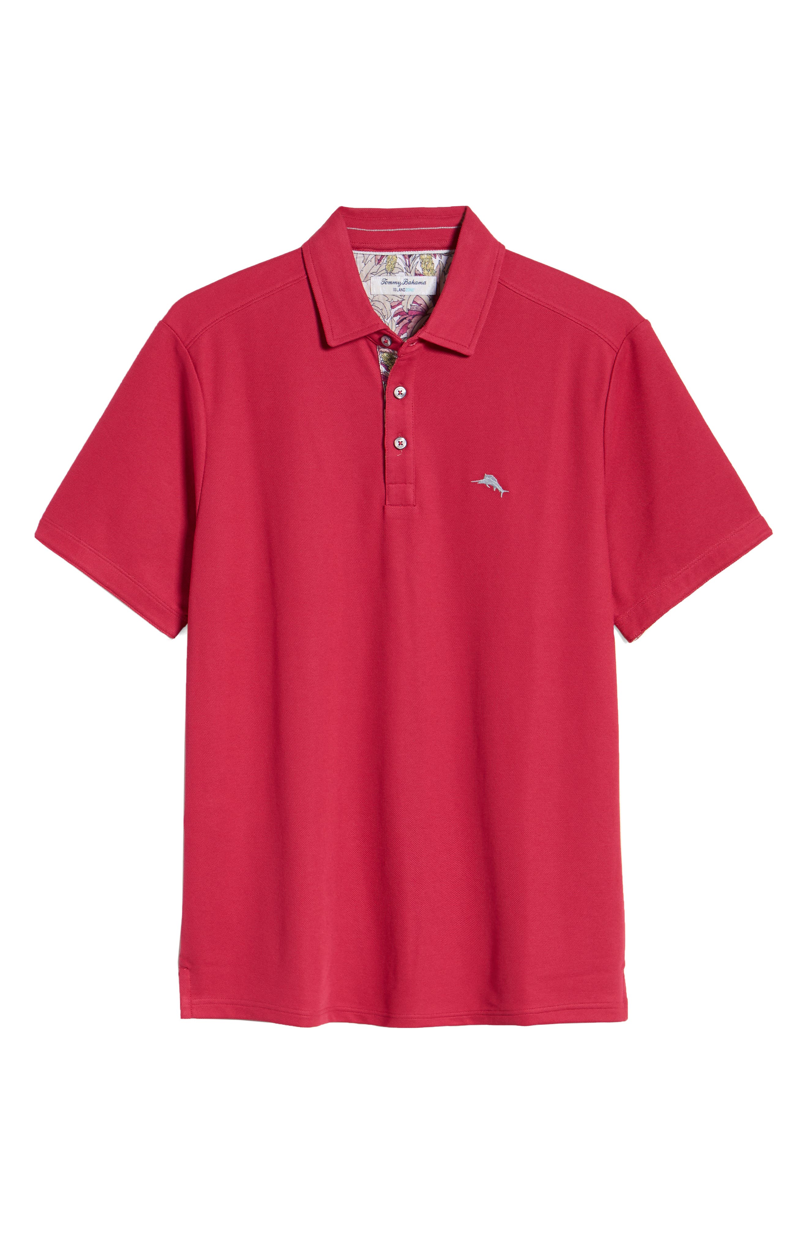 Tommy Bahama 5 O'Clock Tropic Short Sleeve Piqué Polo in Fuchsia 