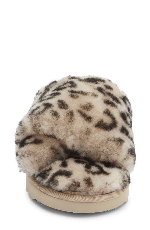 Ez Feet Genuine Shearling Mule In Brown