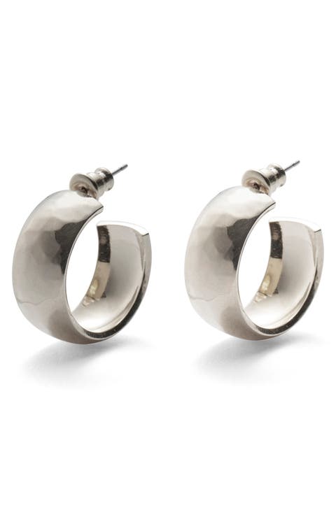 Hammered Hoop Earrings