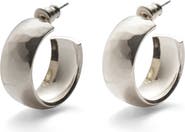 Lady Grey Hammered Hoop Earrings