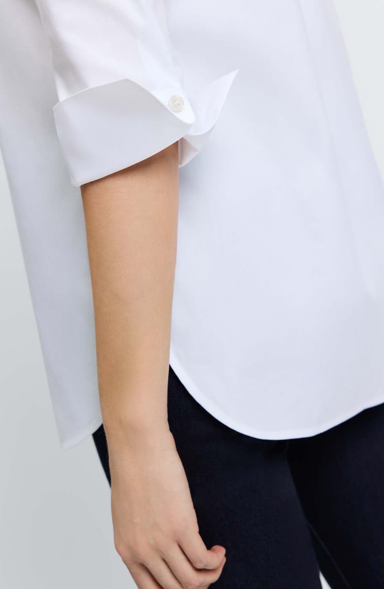 Foxcroft Madison Popover Cotton Oxford Shirt, Alternate, color, White