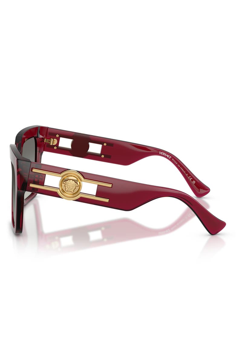 Versace 54mm Gradient Butterfly Sunglasses, Alternate, color, Bordeaux/ Grey Gradient