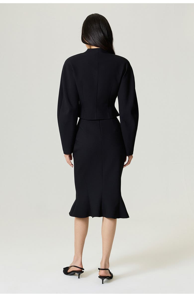 Nocturne Asymmetric Buttoned Tailored Jacket, Alternate, color, Black