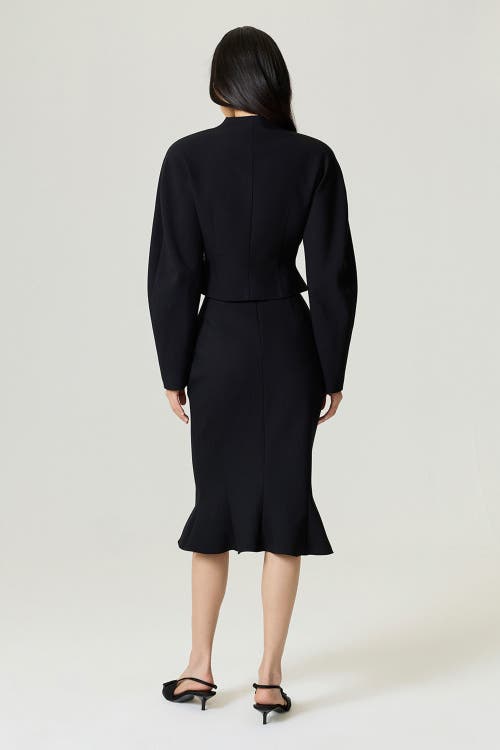 Nocturne Asymmetric Buttoned Tailored Jacket In Black