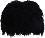 ASHLYN Curly Cropped Merino Wool Pullover