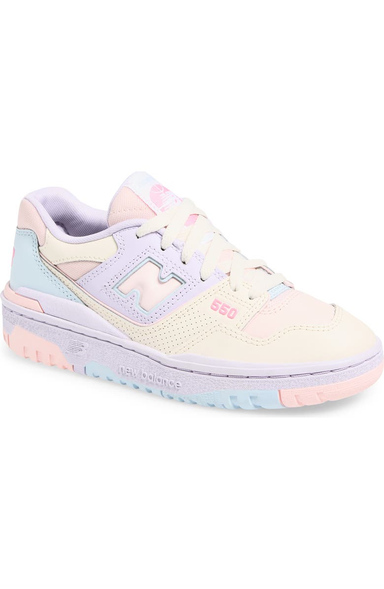 New Balance Kids' b550 Sneaker, Main, color, Shell Pink/ Permafrost