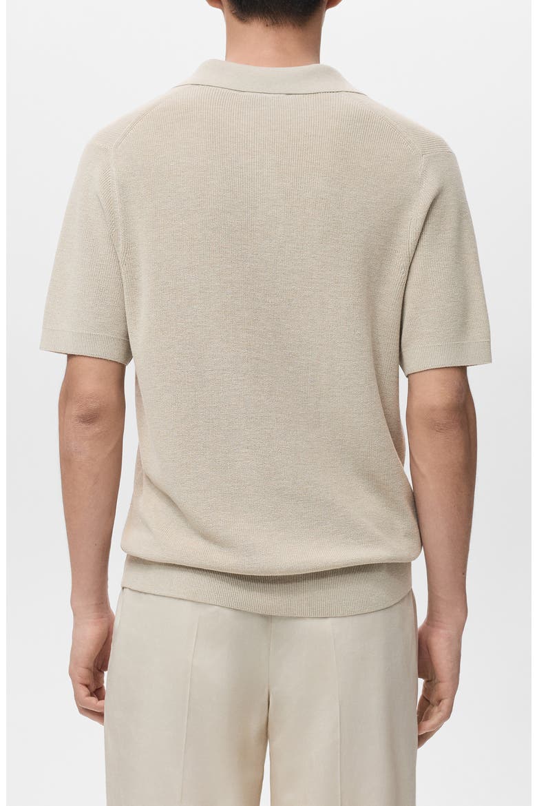Structured Knit Polo, Alternate, color, BEIGE