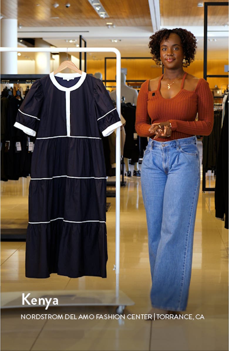 Contrast Trim Midi Dress, sales video thumbnail