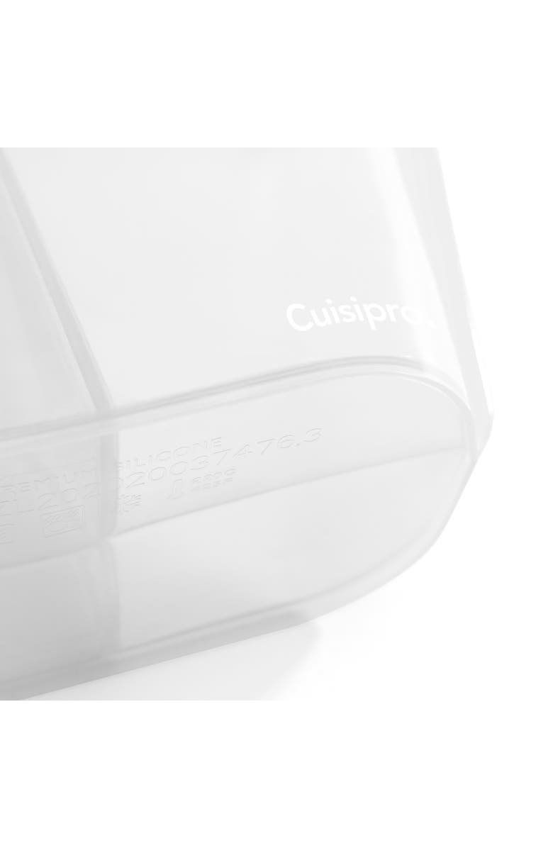 CUISIPRO Pack-It Silicone Reusable Stand Up Storage Bag w/Divider, 1300ml/44 oz, Alternate, color, Clear