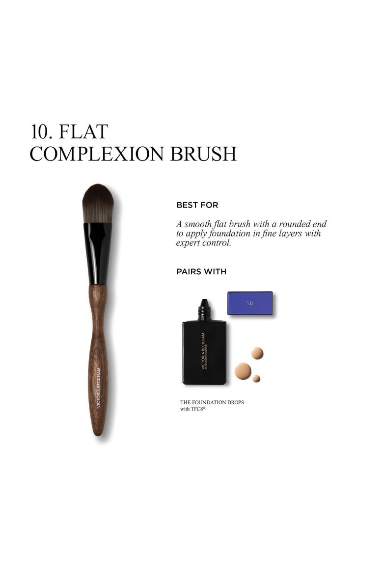 10 Flat Complexion Brush, Alternate, color, NO COLOR