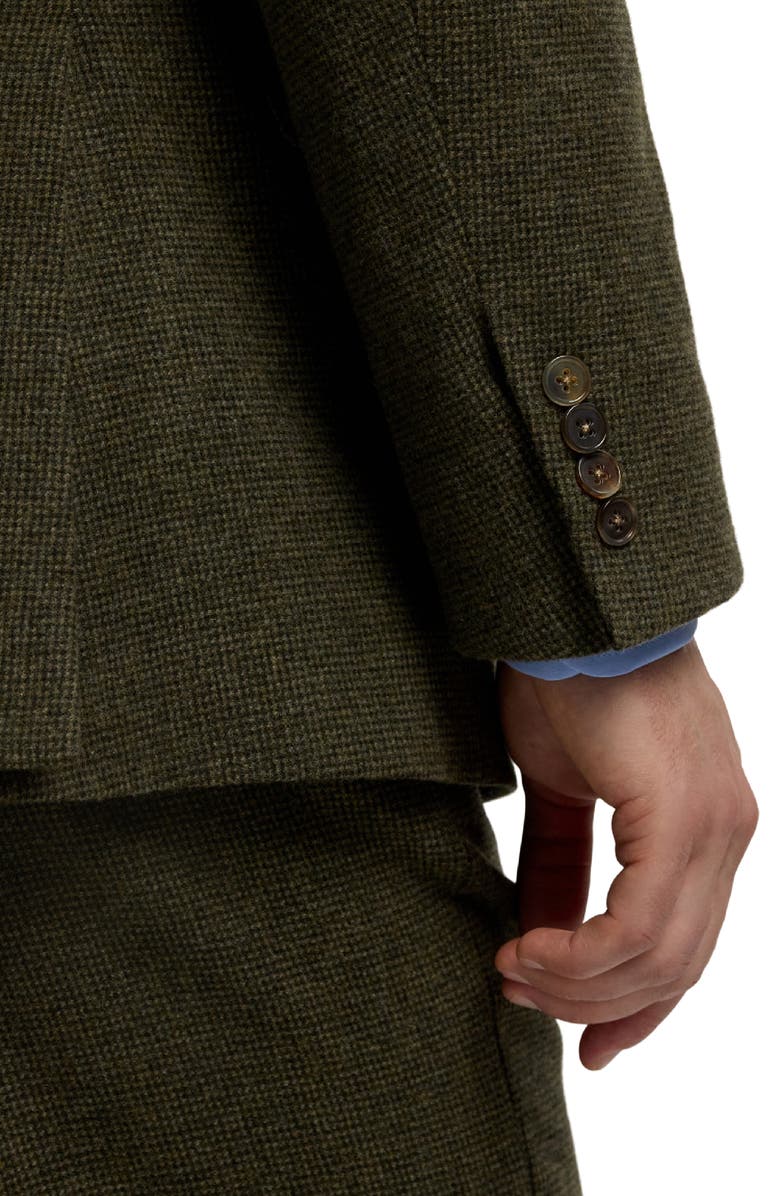 Ralph Lauren Purple Label Wool & Silk Blend Tick Weave Suit Jacket, Alternate, color, Loden Multi