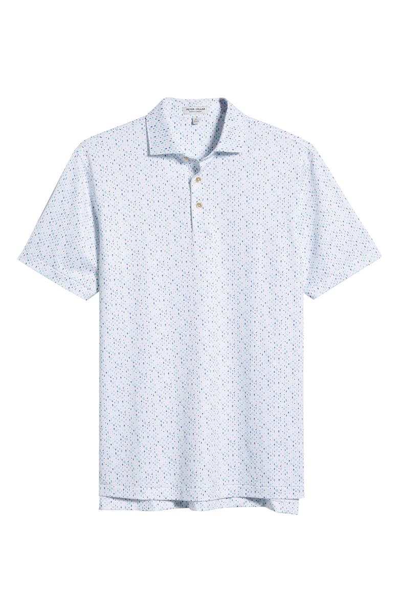 Peter Millar Cocktail Garnish Performance Jersey Polo, Alternate, color, White