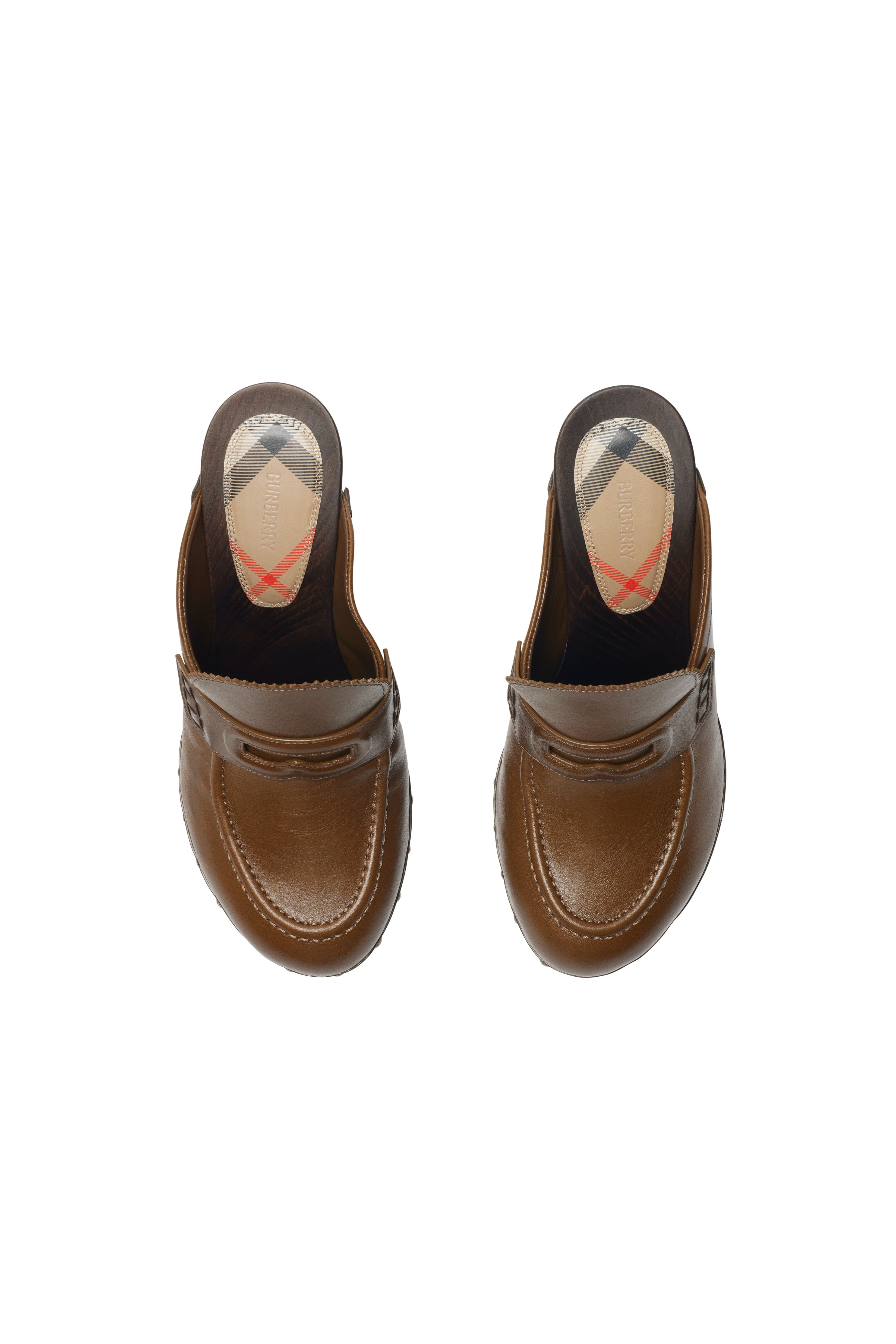 Burberry Leather Potter Clogs, Alternate, color, Splinter