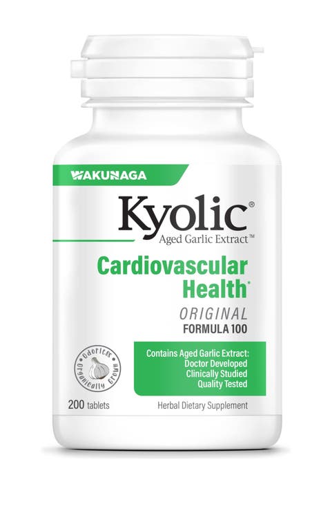 Aged Garlic Extract Formula 100, Cardiovascular Health, 200 tablets.