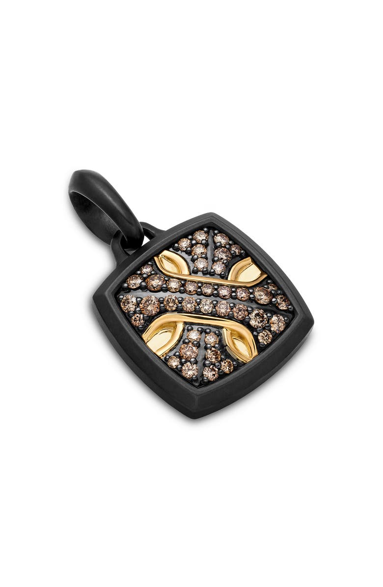 David Yurman Armory Pavé Cognac Diamond Amulet Pendant, Alternate, color, 