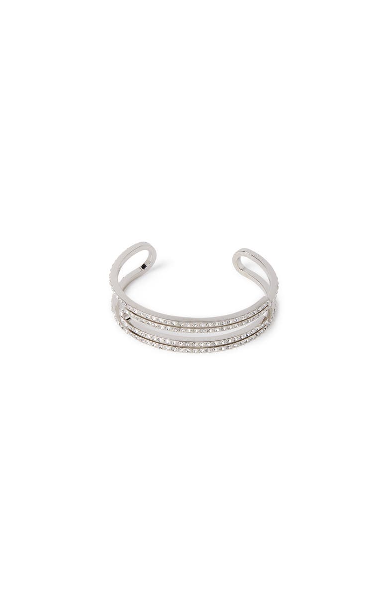 OFF WHITE Women's Silver Paper Clip Cuff, Main, color, 