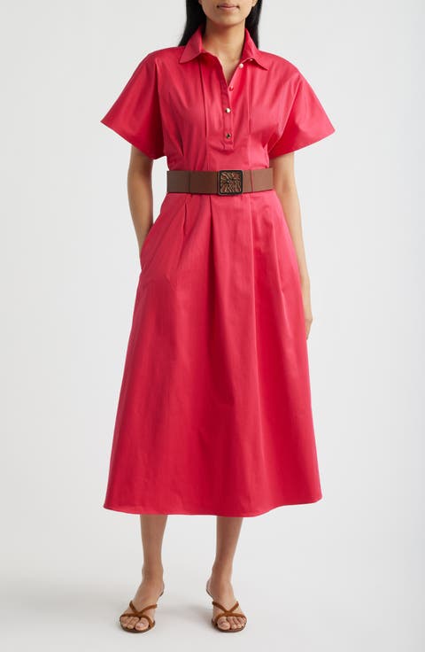Pleated Shirtdress