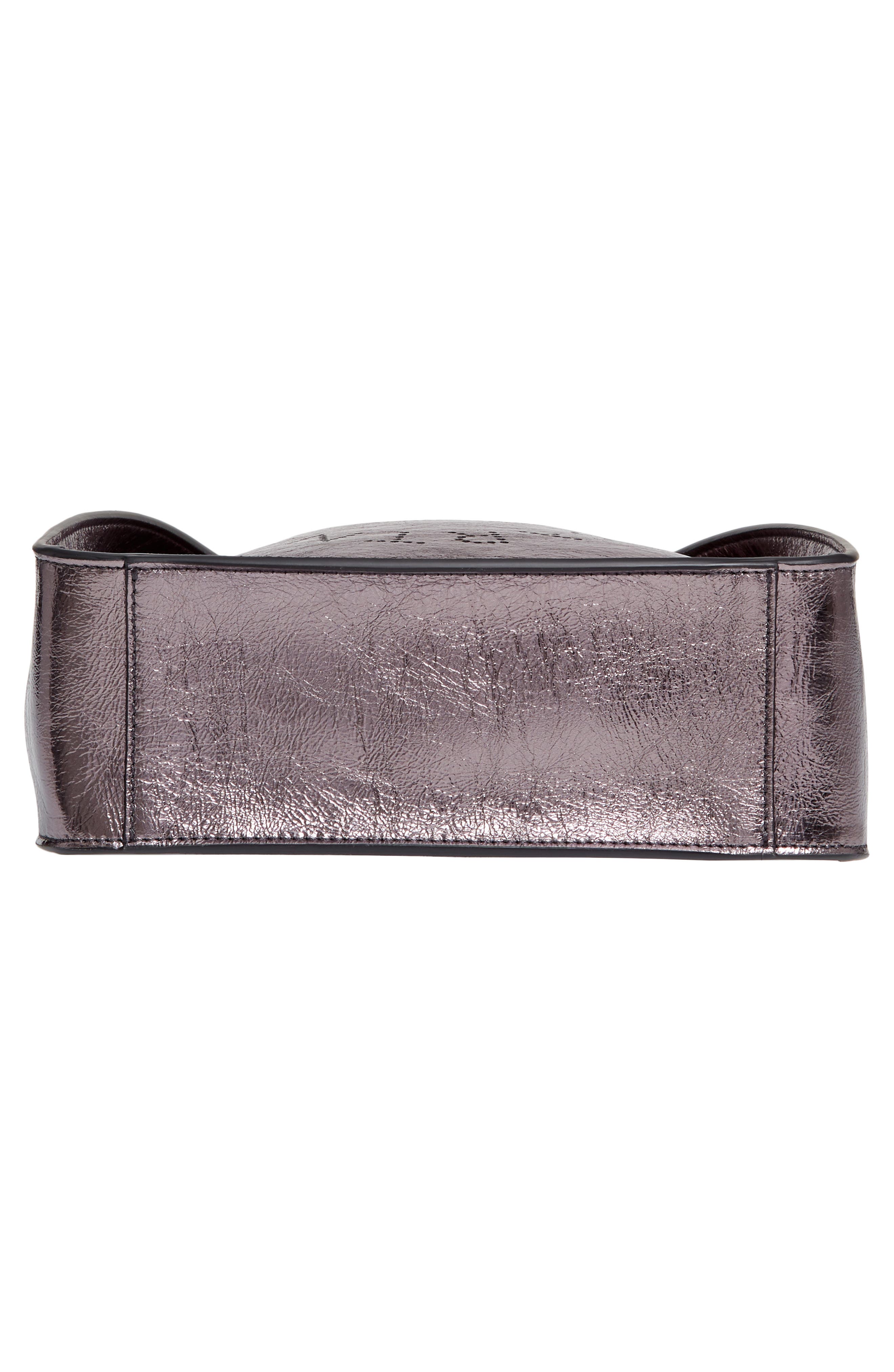 Stella McCartney Mini Stella Perforated Logo Faux Leather Crossbody Bag, Alternate, color, 