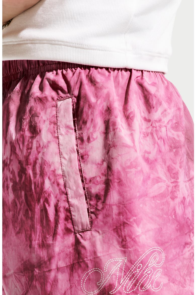 Kids' Sportswear Club Woven Shorts, Alternate, color, SWEET BEET/ SOFT PEARL