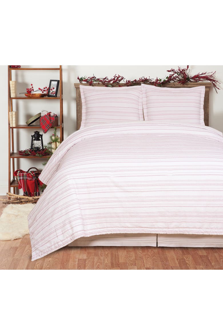 Dotted Seersucker Cotton Quilt Set  - Reversible and Machine Washable, Alternate, color, White