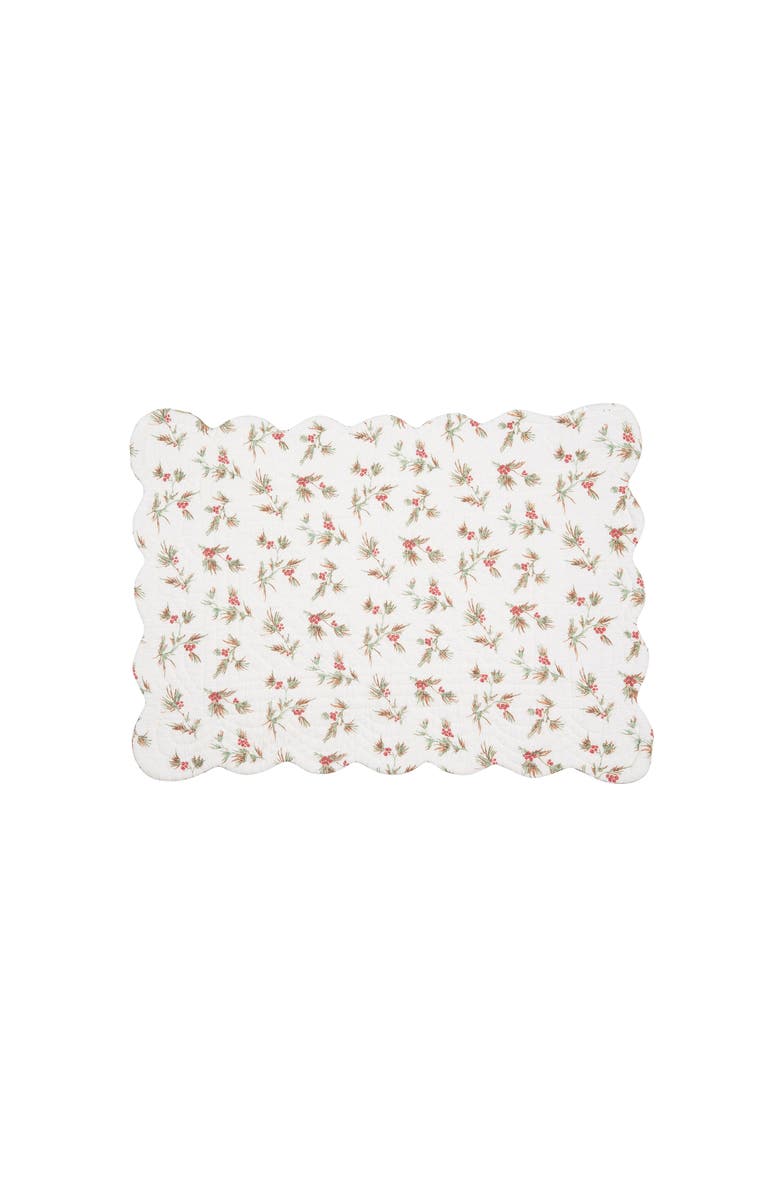 C&F Home Averie Placemats Set of 6, 13" x 19", Alternate, color, White