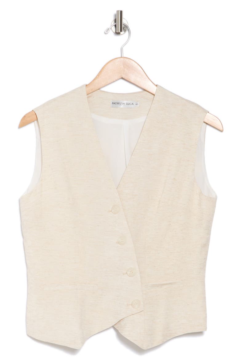 Asymmetric Button Front Vest, Alternate, color, SAND