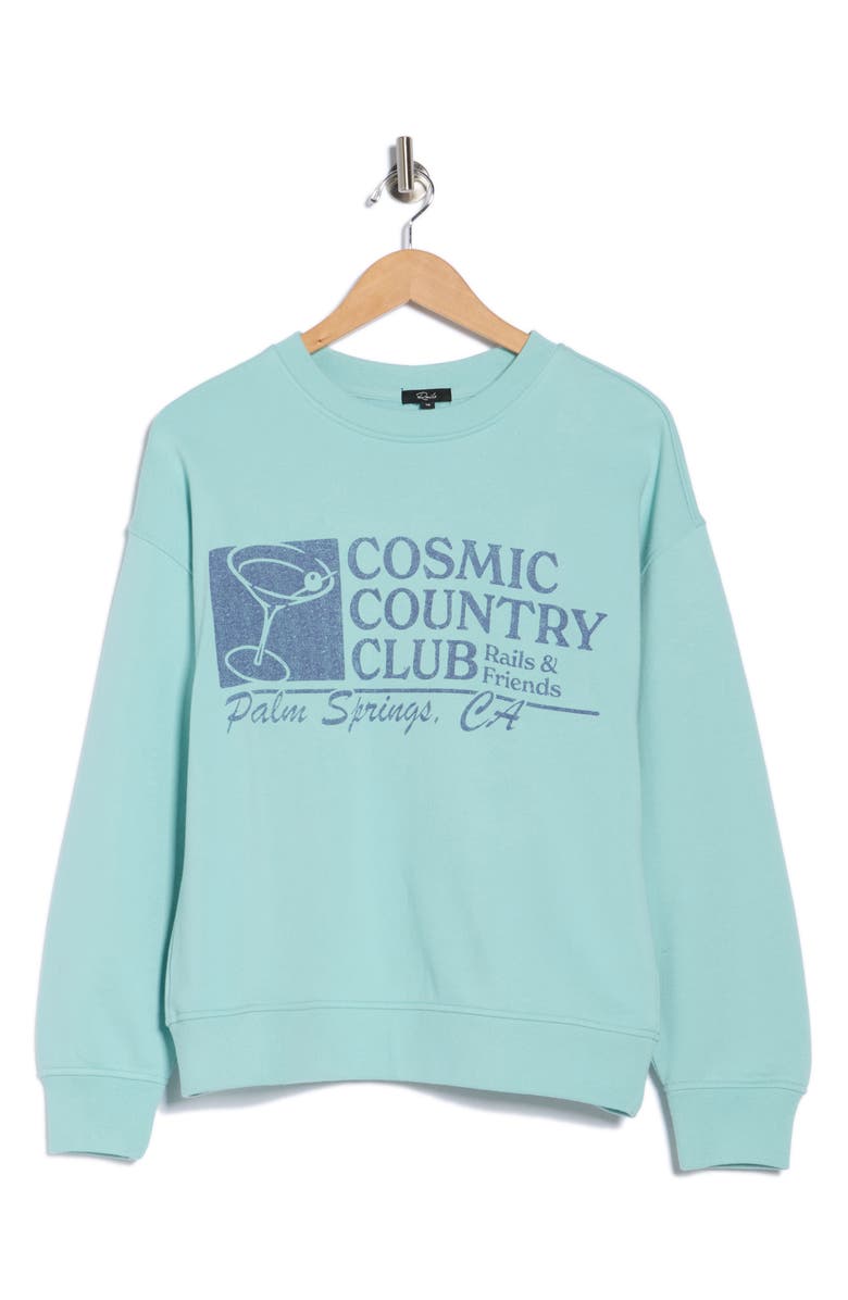 Rails Favorite Graphic Sweatshirt, Alternate, color, Mint Cosmic Country Club