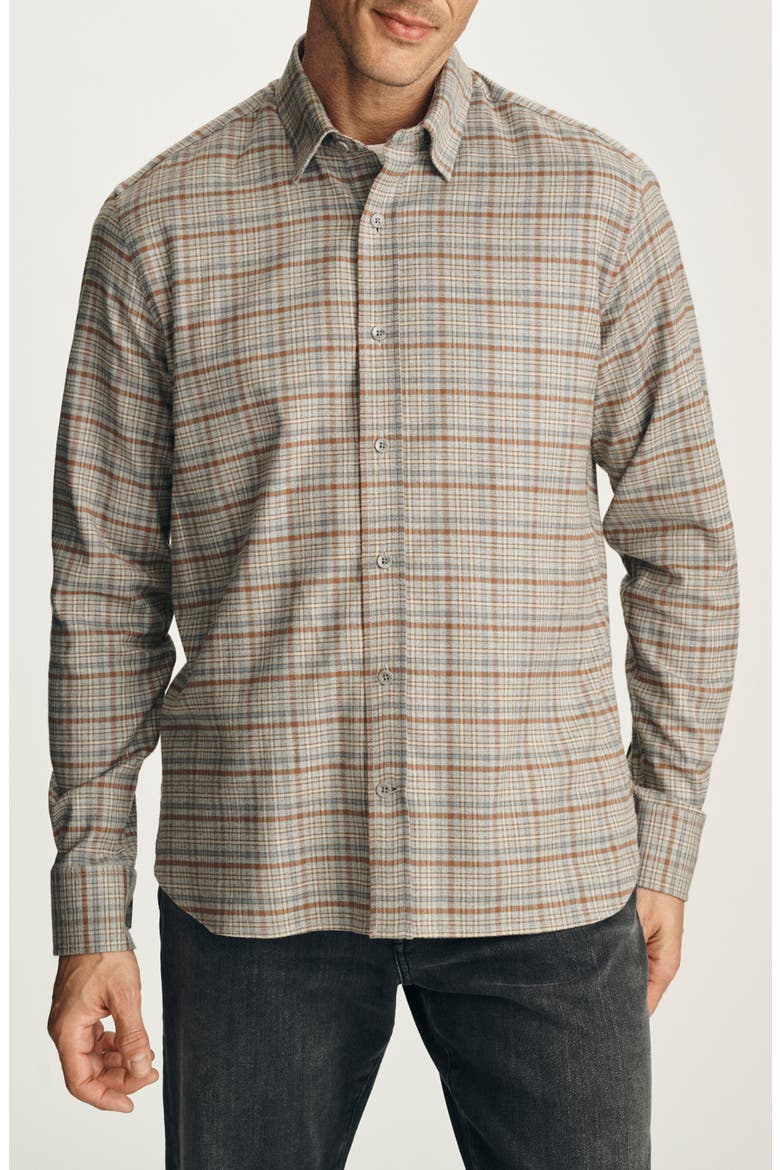 Check Long Sleeve Button Up Shirt, Main, color, TERRA COTTA