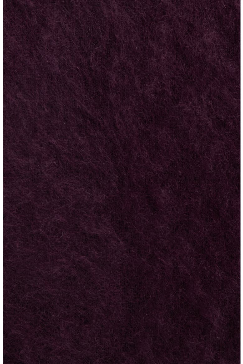Klasher Plush Cashmere Cardigan, Alternate, color, WINE RED