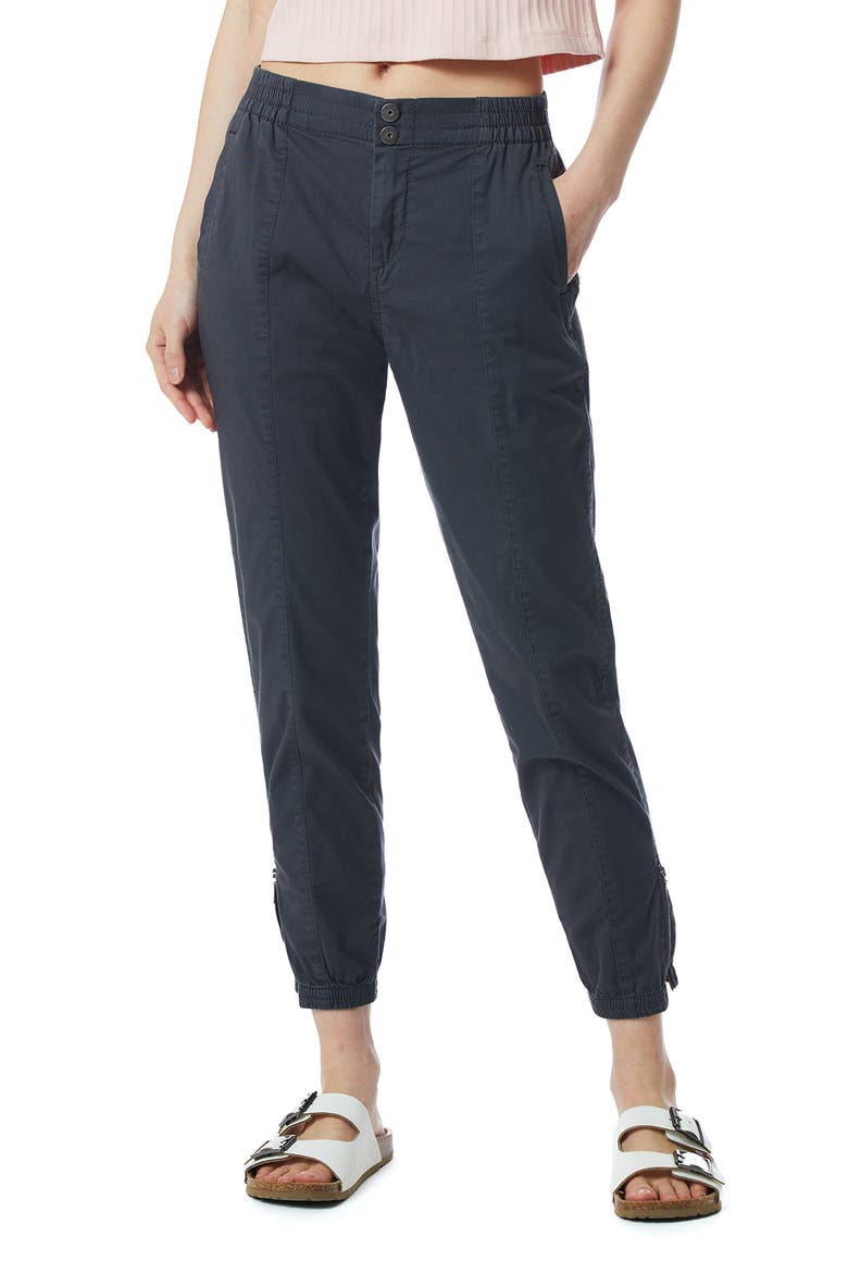 Carmella Zip Cuff Joggers, Main, color, GALAXY GREY