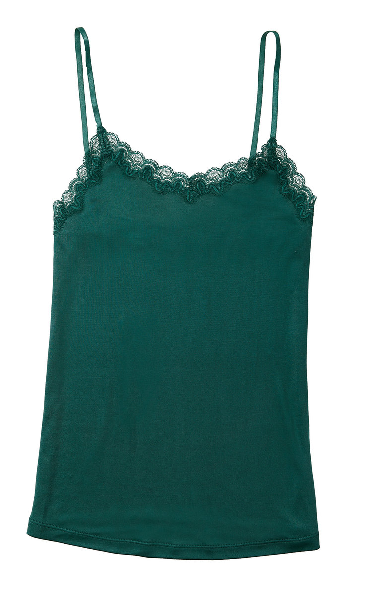 Uwila Warrior Soft Silk Lace Trim Camsiole, Main, color, Smoke Pine