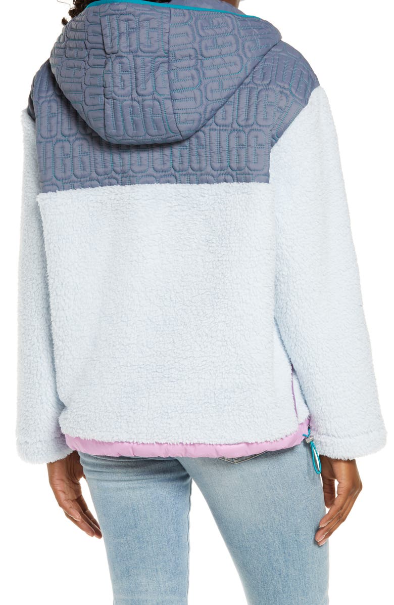 UGG<sup>®</sup> Iggy Faux Fur Hooded Half-Zip Pullover, Alternate, color, 