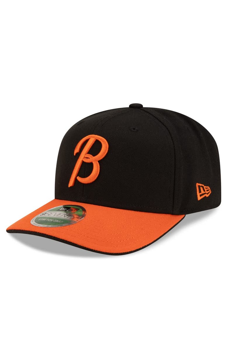 New Era Men's New Era  Black/Orange Baltimore Orioles Player Replica 9SEVENTY Adjustable Hat, Main, color, Black