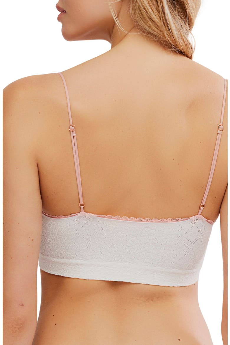 Intimately FP Sweet Point Seamless Longline Bralette, Alternate, color, WHITE ALYSSUM COMBO
