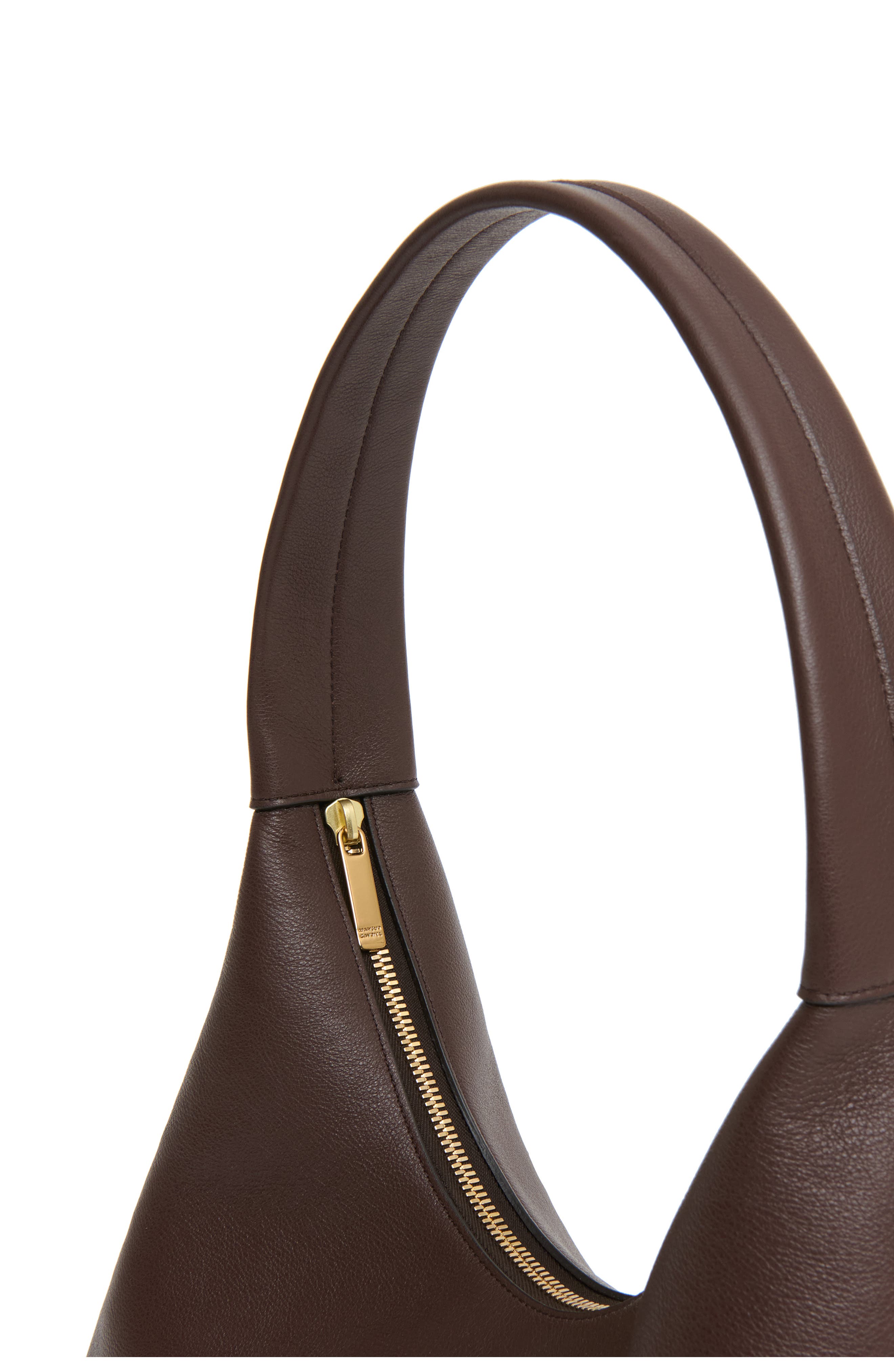 Mansur Gavriel Candy Baguette Leather Shoulder Bag, Alternate, color, Chocolate