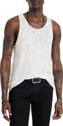 John Varvatos Broome Slim Fit Linen Tank