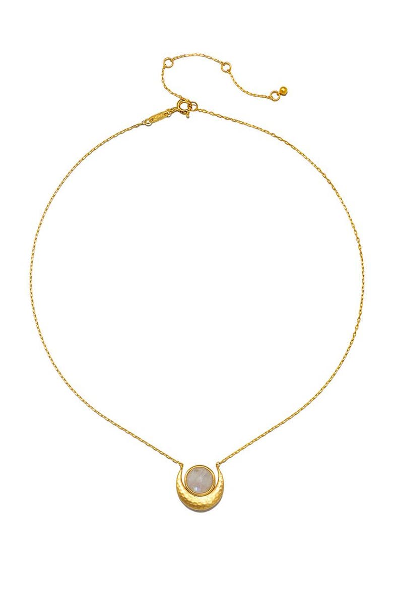 Cradled in Light Moonstone Necklace, Alternate, color, Gold