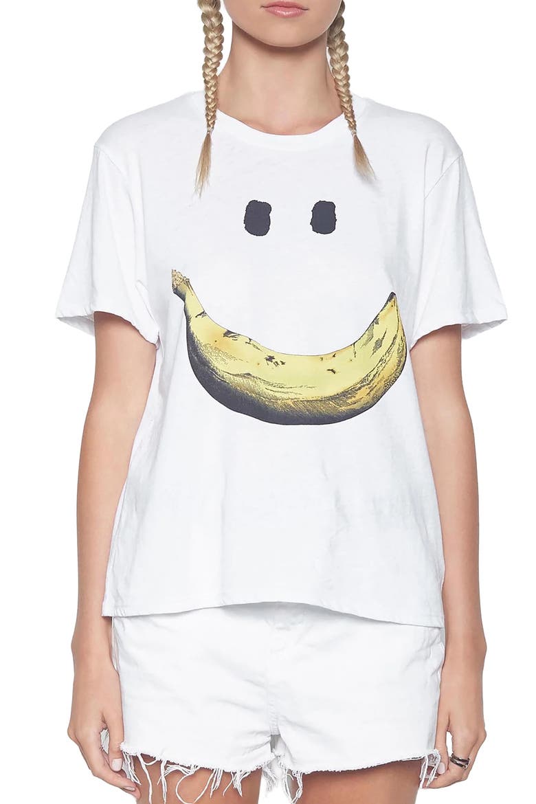 Croft Happy Banana Top, Alternate, color, White